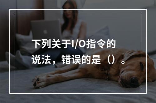 下列关于I/O指令的说法，错误的是（）。