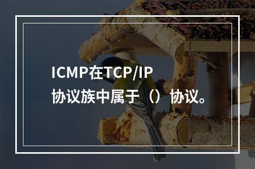 ICMP在TCP/IP协议族中属于（）协议。