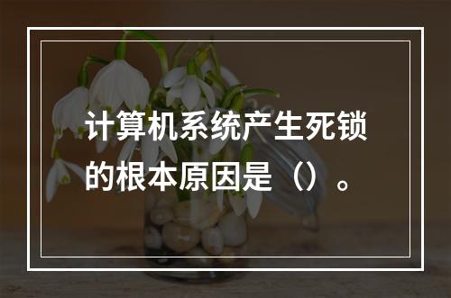 计算机系统产生死锁的根本原因是（）。