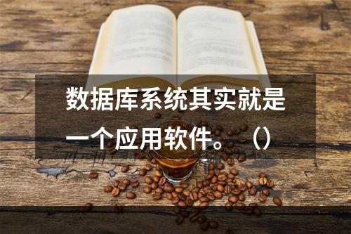 数据库系统其实就是一个应用软件。（）