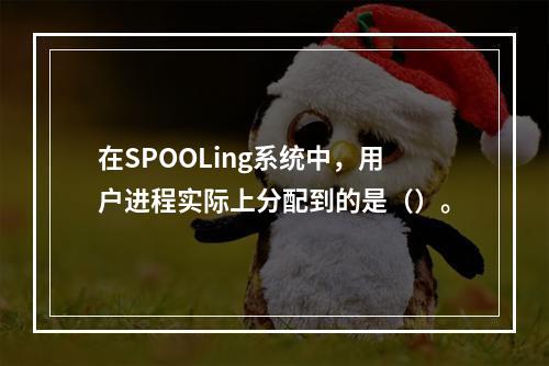 在SPOOLing系统中，用户进程实际上分配到的是（）。