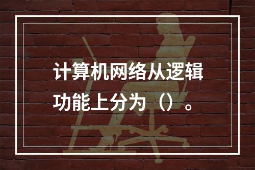 计算机网络从逻辑功能上分为（）。