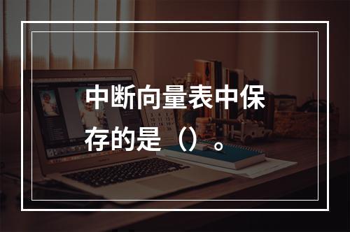 中断向量表中保存的是（）。