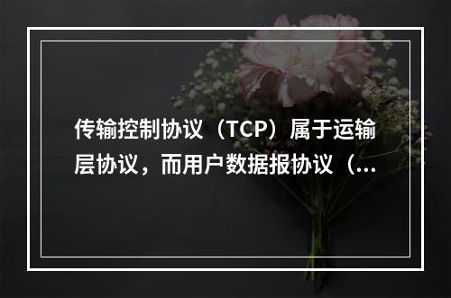 传输控制协议（TCP）属于运输层协议，而用户数据报协议（UD