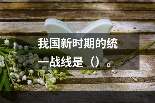 我国新时期的统一战线是（）。