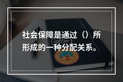 社会保障是通过（）所形成的一种分配关系。