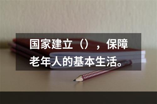 国家建立（），保障老年人的基本生活。