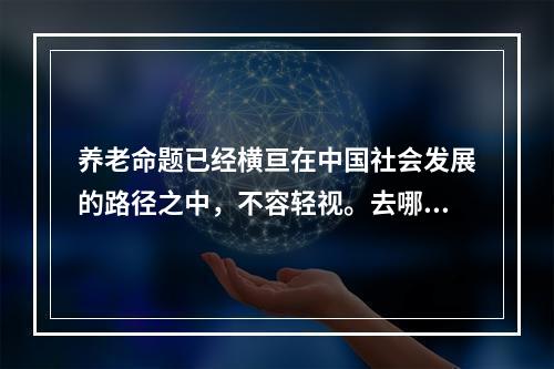 养老命题已经横亘在中国社会发展的路径之中，不容轻视。去哪里养