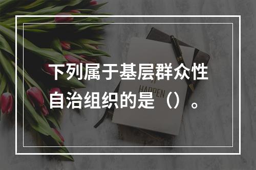 下列属于基层群众性自治组织的是（）。