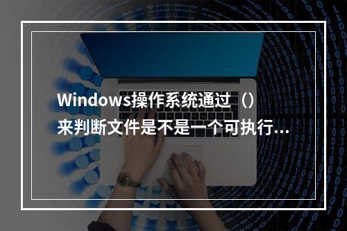 Windows操作系统通过（）来判断文件是不是一个可执行文件