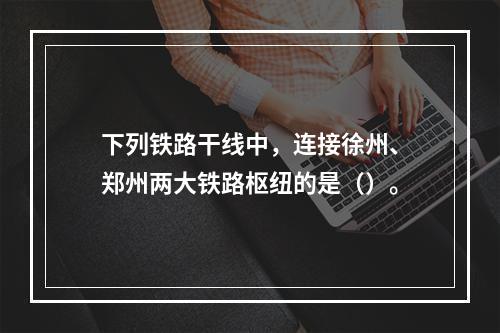 下列铁路干线中，连接徐州、郑州两大铁路枢纽的是（）。