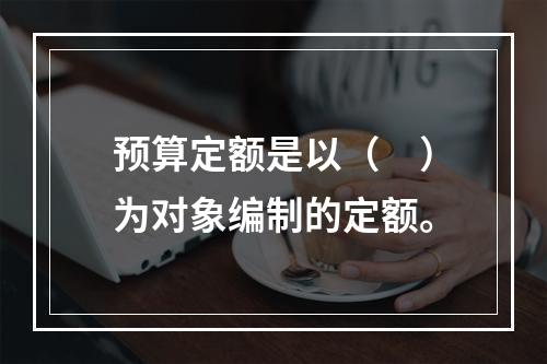 预算定额是以（　）为对象编制的定额。