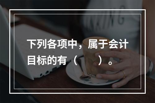 下列各项中，属于会计目标的有（　　）。