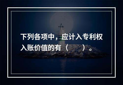 下列各项中，应计入专利权入账价值的有（　　）。