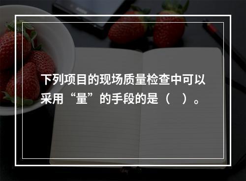 下列项目的现场质量检查中可以采用“量”的手段的是（　）。