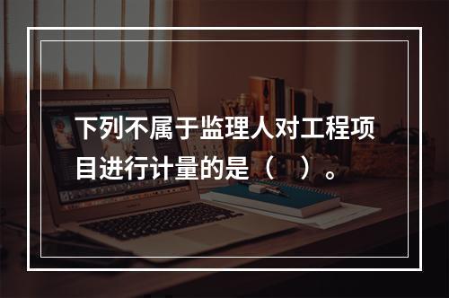 下列不属于监理人对工程项目进行计量的是（　）。