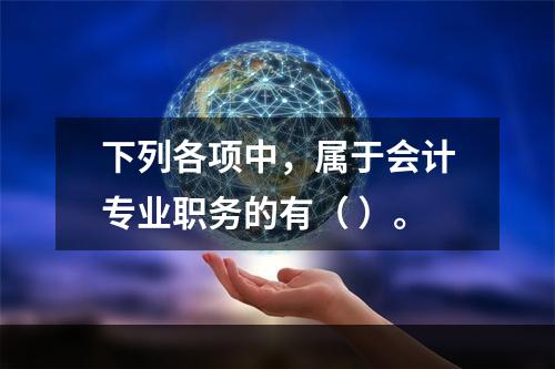 下列各项中，属于会计专业职务的有（ ）。