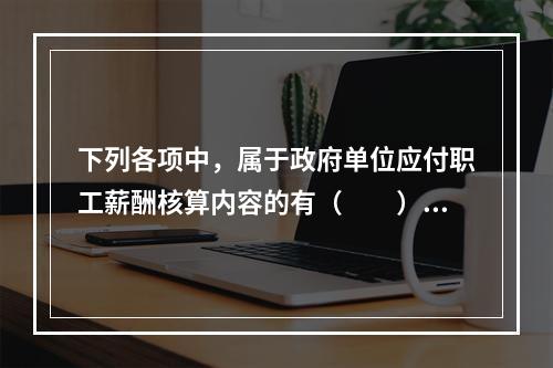 下列各项中，属于政府单位应付职工薪酬核算内容的有（　　）。