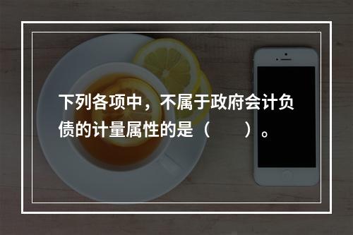 下列各项中，不属于政府会计负债的计量属性的是（　　）。