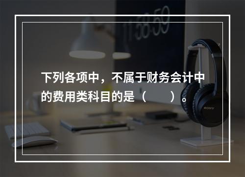 下列各项中，不属于财务会计中的费用类科目的是（　　）。