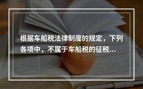 根据车船税法律制度的规定，下列各项中，不属于车船税的征税范围