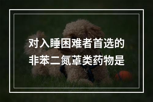 对入睡困难者首选的非苯二氮䓬类药物是