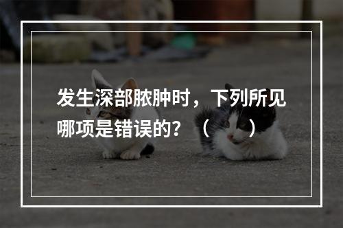 发生深部脓肿时，下列所见哪项是错误的？（　　）