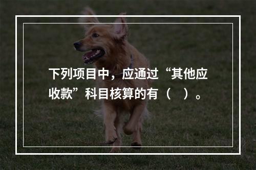 下列项目中，应通过“其他应收款”科目核算的有（　）。