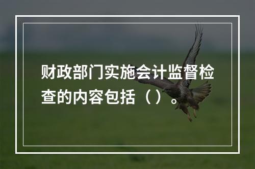 财政部门实施会计监督检查的内容包括（ ）。