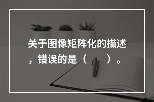 关于图像矩阵化的描述，错误的是（　　）。