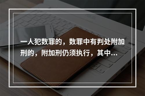 一人犯数罪的，数罪中有判处附加刑的，附加刑仍须执行，其中附加