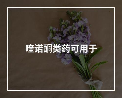 喹诺酮类药可用于