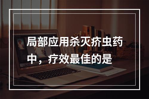 局部应用杀灭疥虫药中，疗效最佳的是