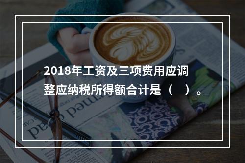 2018年工资及三项费用应调整应纳税所得额合计是（　）。