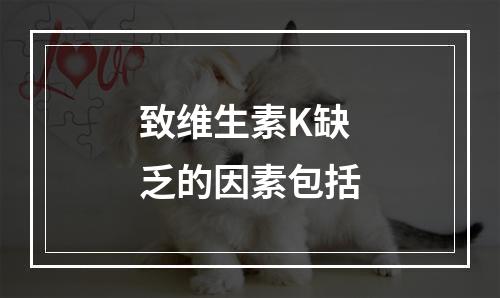 致维生素K缺乏的因素包括