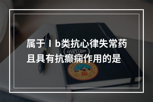 属于Ⅰb类抗心律失常药且具有抗癫痫作用的是