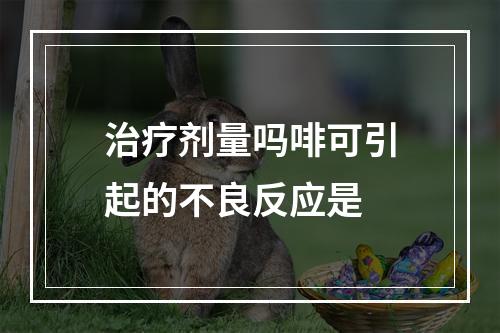 治疗剂量吗啡可引起的不良反应是