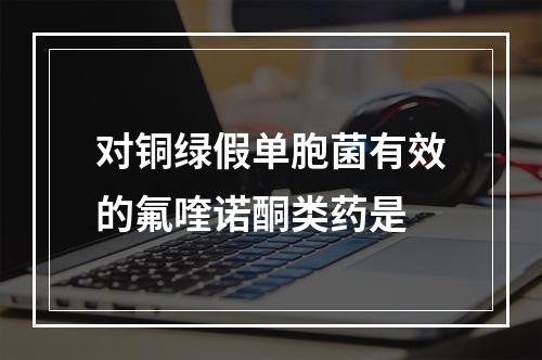 对铜绿假单胞菌有效的氟喹诺酮类药是