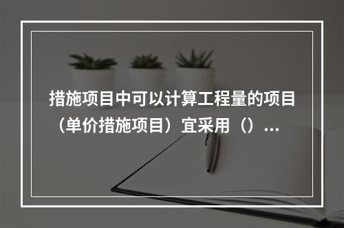 措施项目中可以计算工程量的项目（单价措施项目）宜采用（）；不