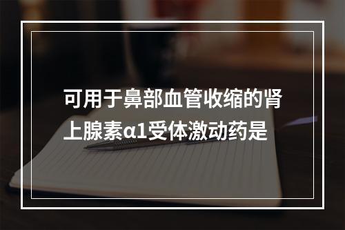 可用于鼻部血管收缩的肾上腺素α1受体激动药是