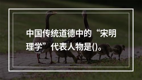 中国传统道德中的“宋明理学”代表人物是()。