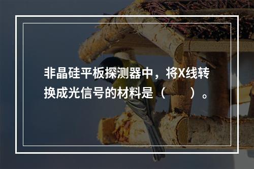 非晶硅平板探测器中，将X线转换成光信号的材料是（　　）。