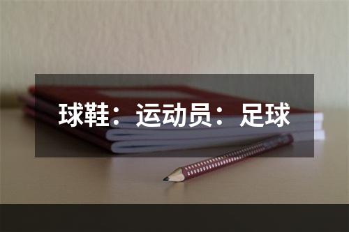 球鞋：运动员：足球