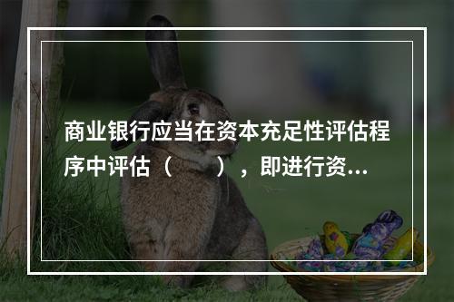 商业银行应当在资本充足性评估程序中评估（　　），即进行资本评