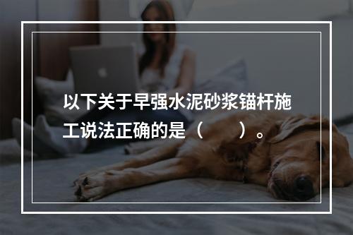 以下关于早强水泥砂浆锚杆施工说法正确的是（　　）。