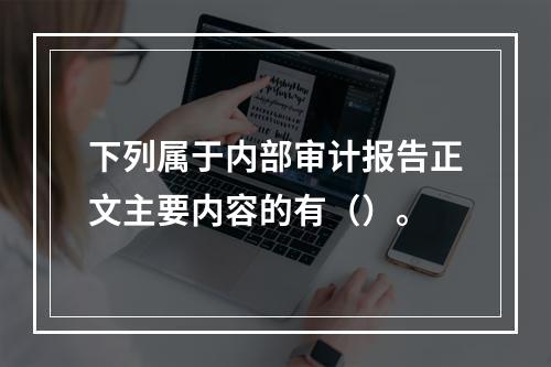 下列属于内部审计报告正文主要内容的有（）。