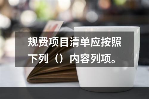 规费项目清单应按照下列（）内容列项。