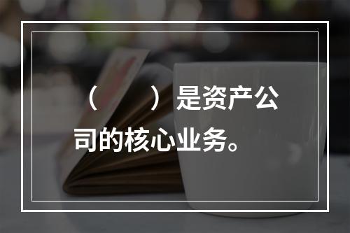 （　　）是资产公司的核心业务。