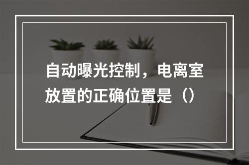 自动曝光控制，电离室放置的正确位置是（）