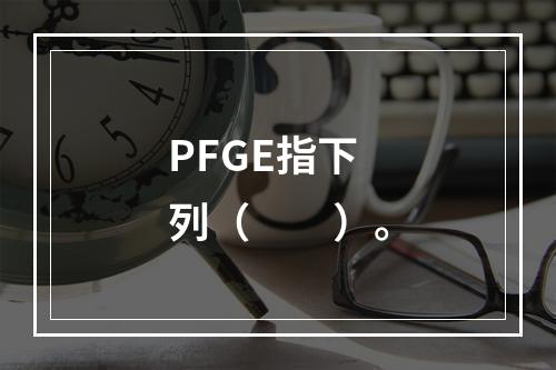 PFGE指下列（　　）。